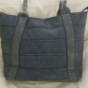 Ladies leather and suede Tote bag